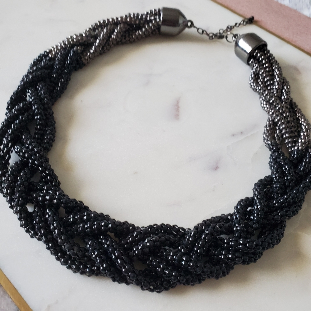 Black & Grey Statement Necklace